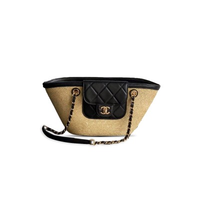 CHANEL LARGE WOVEN BASKET SHOPPING BAG (39*22*14cm)